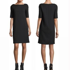LAFAYETTE 148 Cyra Lace Panel‎ Square-neck Dress